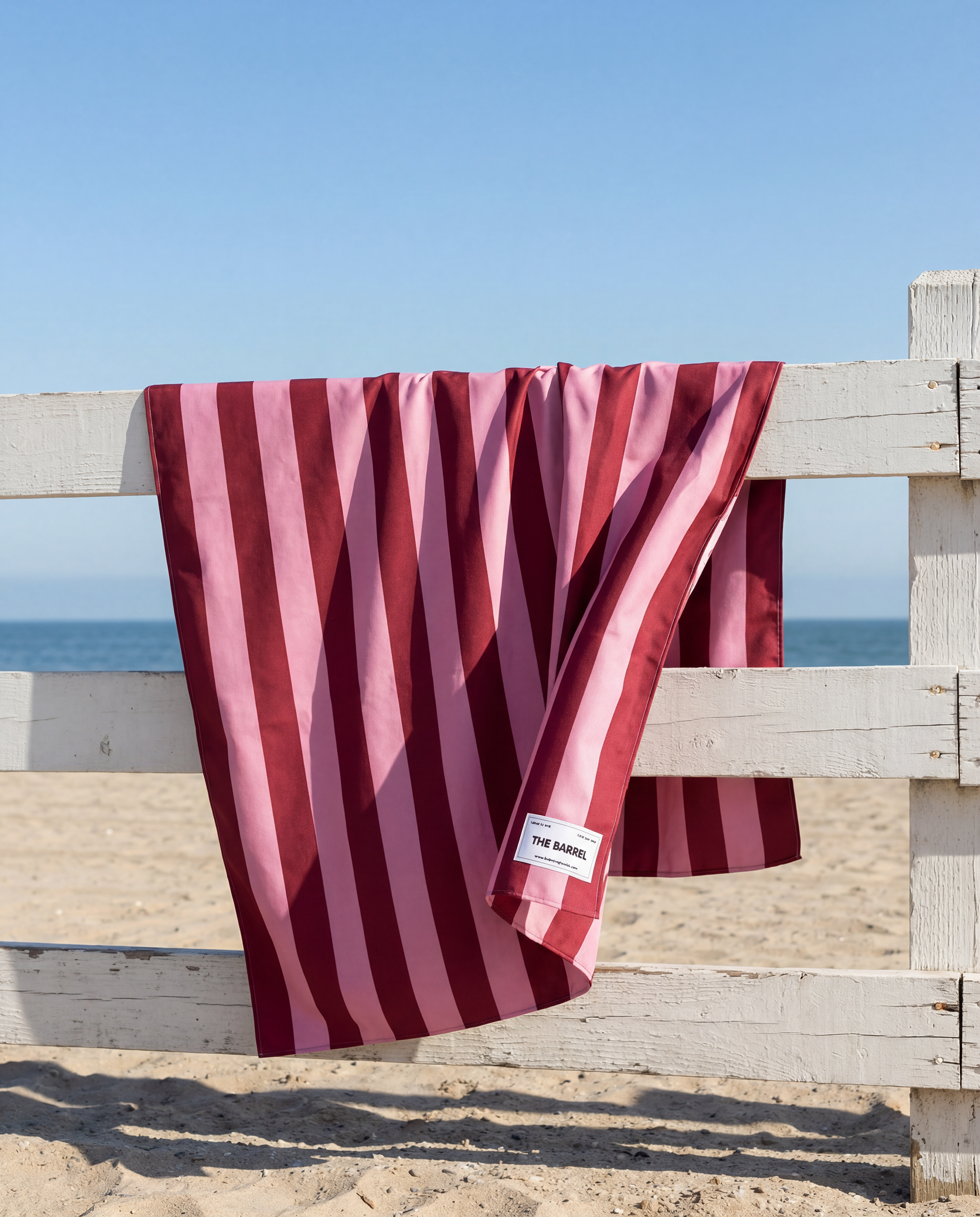 Beach Towel - Pink&Red Stripe